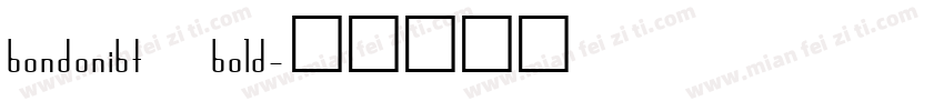 bondonibt bold字体转换